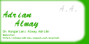 adrian almay business card